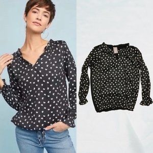 Anthropologie Dolan French Moon Quarter Blouse
